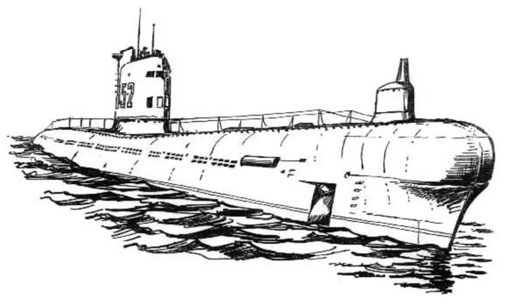 раскраска  субмарина